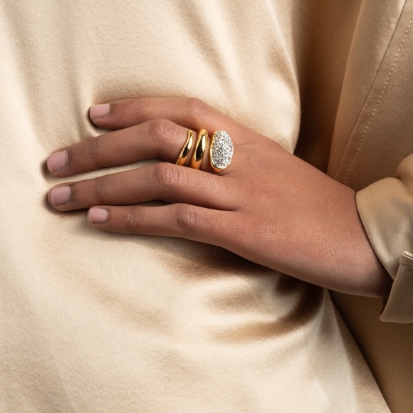 Alexis Bittar Solanales Crystal Coiled Pebble Ring - Picture 7 of 7